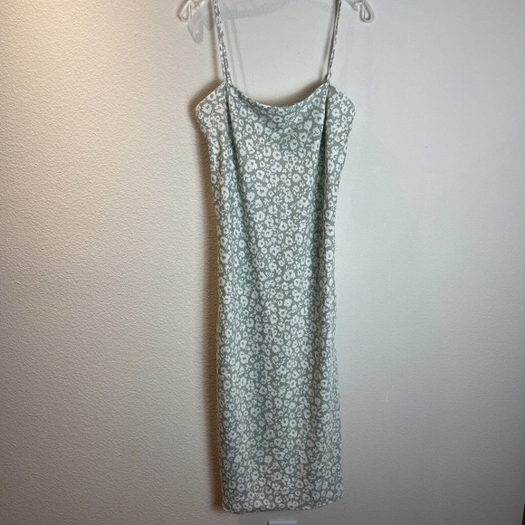 a new day Dresses & Skirts - green floral print midi slip dress